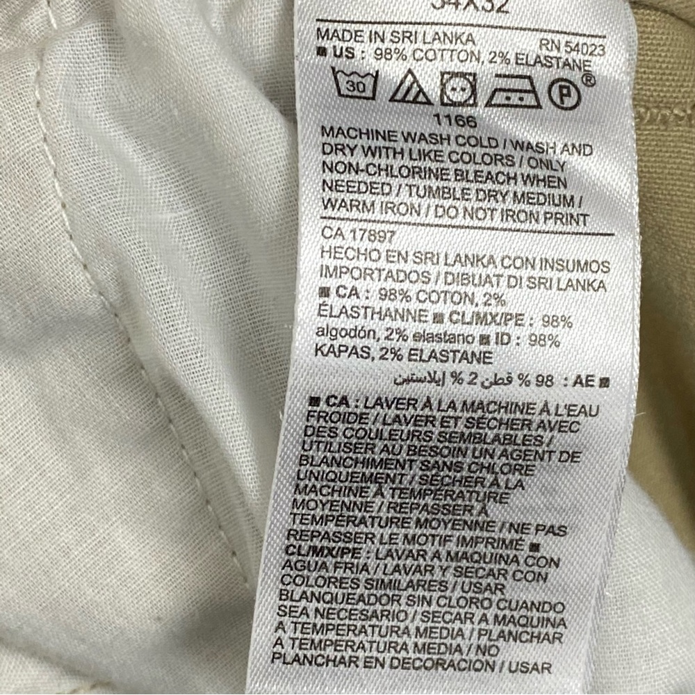 Old Navy Pants Mens 34x32 (34X31) Tan Khaki Ultimate Straight Chino Stretch - Picture 10 of 14